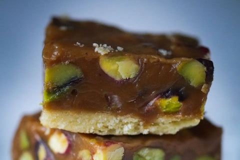Honey and pistachio square